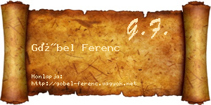 Göbel Ferenc névjegykártya